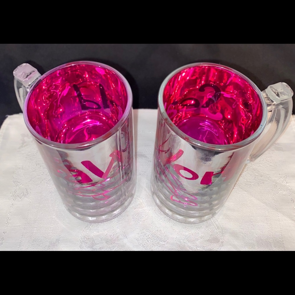 Seaworld mugs/ silver and gray